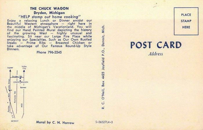 The Chuck Wagon - OLD POSTCARD
